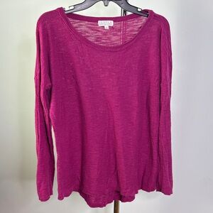 Joseph A. Fuchsia Long Sleeve knit Top